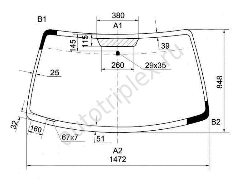 Лобовое автостекло Ford Maverick / Escape 2001-07 Lemson