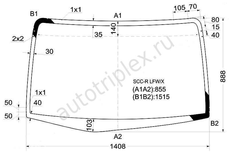 Лобовое стекло HONDA MOBILIO / MOBILIO SPIKE 01-08 XYG